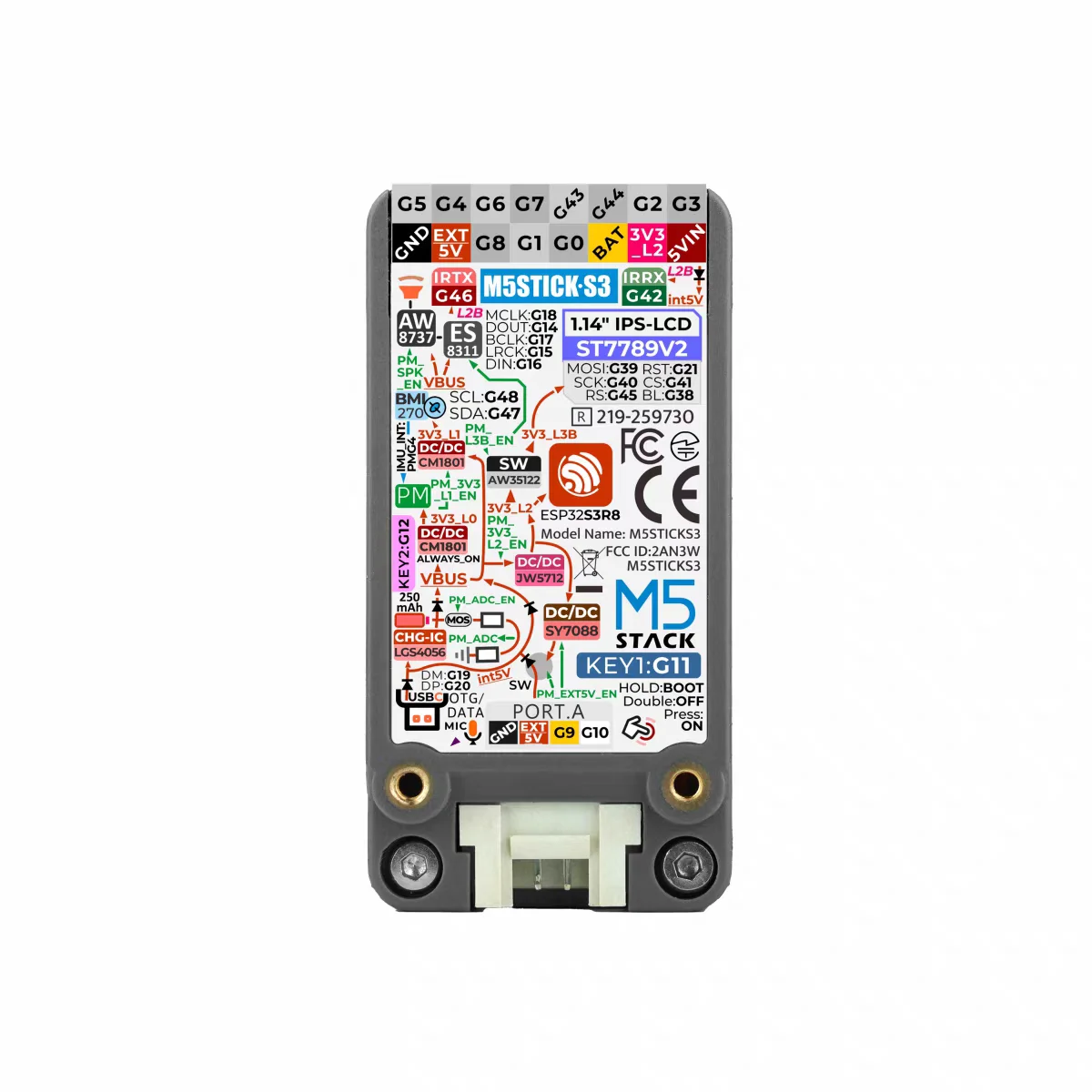 Official M5Stack StickS3 ESP32 S3 High-Performance Compact IoT Development Kit