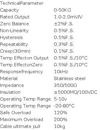 MNM1 Micro Button Load Cell 5-50kg Stainless Steel Mini Weight Sensor 4-Wire Wheatstone Bridge