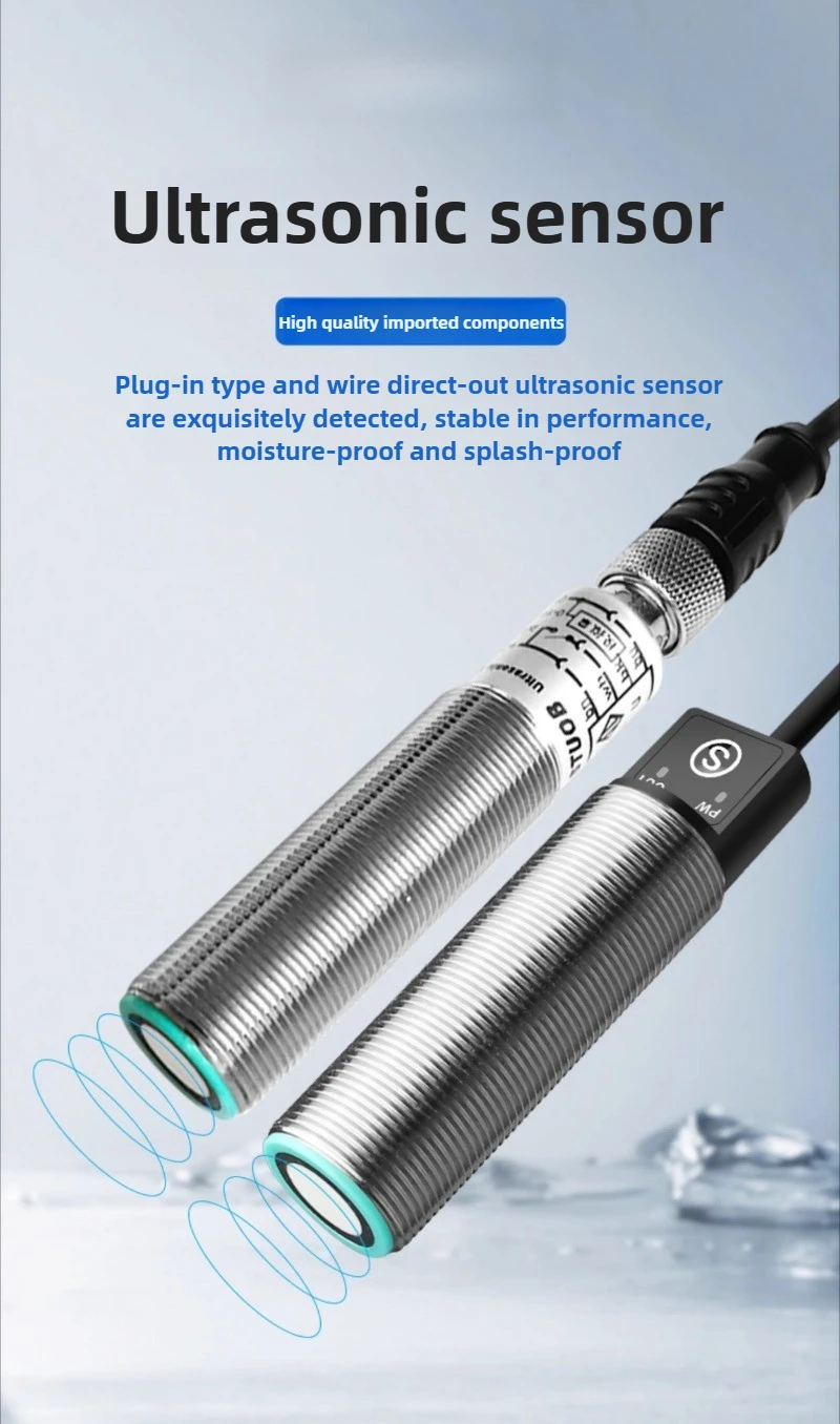 UBS500-GM18N Ultrasonic Sensor M18 High Precision High Frequency Small Blind Spot Millimeter Level Detection Induction Switch