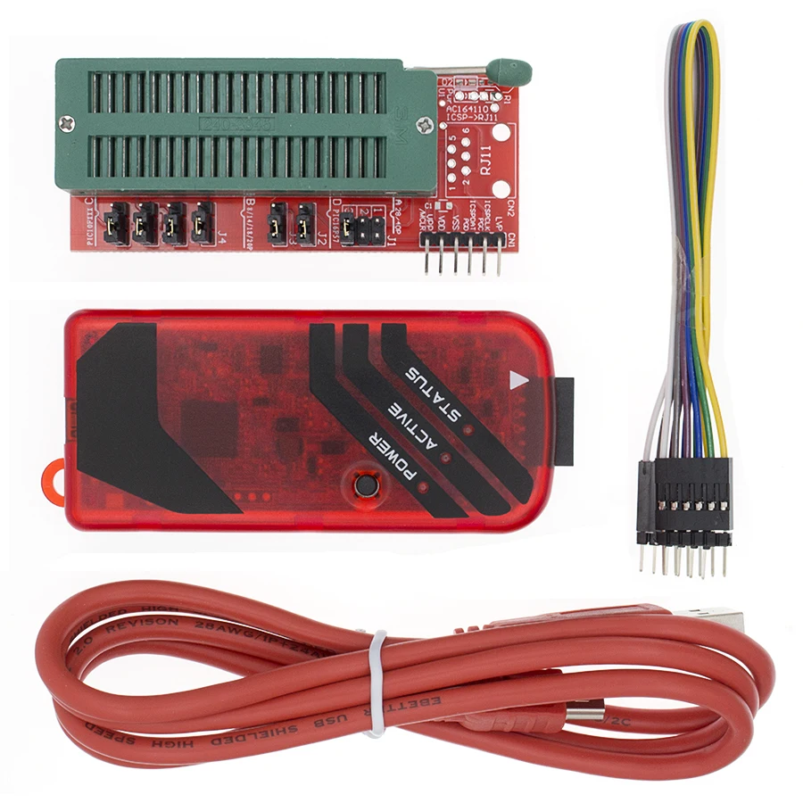 TSTARDEV PICKIT3 PIC KIT3 PICKIT 3 Programmer Offline Programming PIC Microcontroller Chip Monopoly+PIC Programmer Adapter Seat