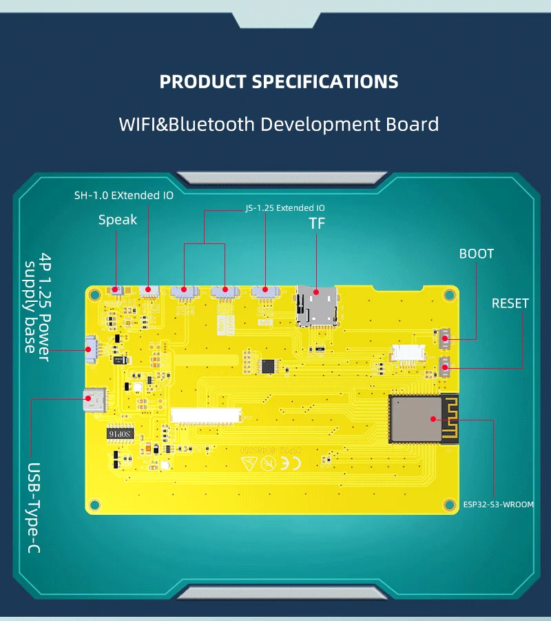 ESP32-S3 HMI 8M PSRAM 16M Flash Arduino LVGL WIFI&Bluetooth 5 " IPS 800*480 Smart Display Screen 5.0 inch RGB LCD TFT Module