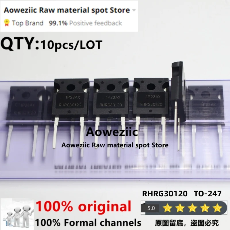 Aoweziic 2024+ 100% New Imported Original RHRG30120 30120 TO-247 Diode Fast Recovery Tube 30A 1200V
