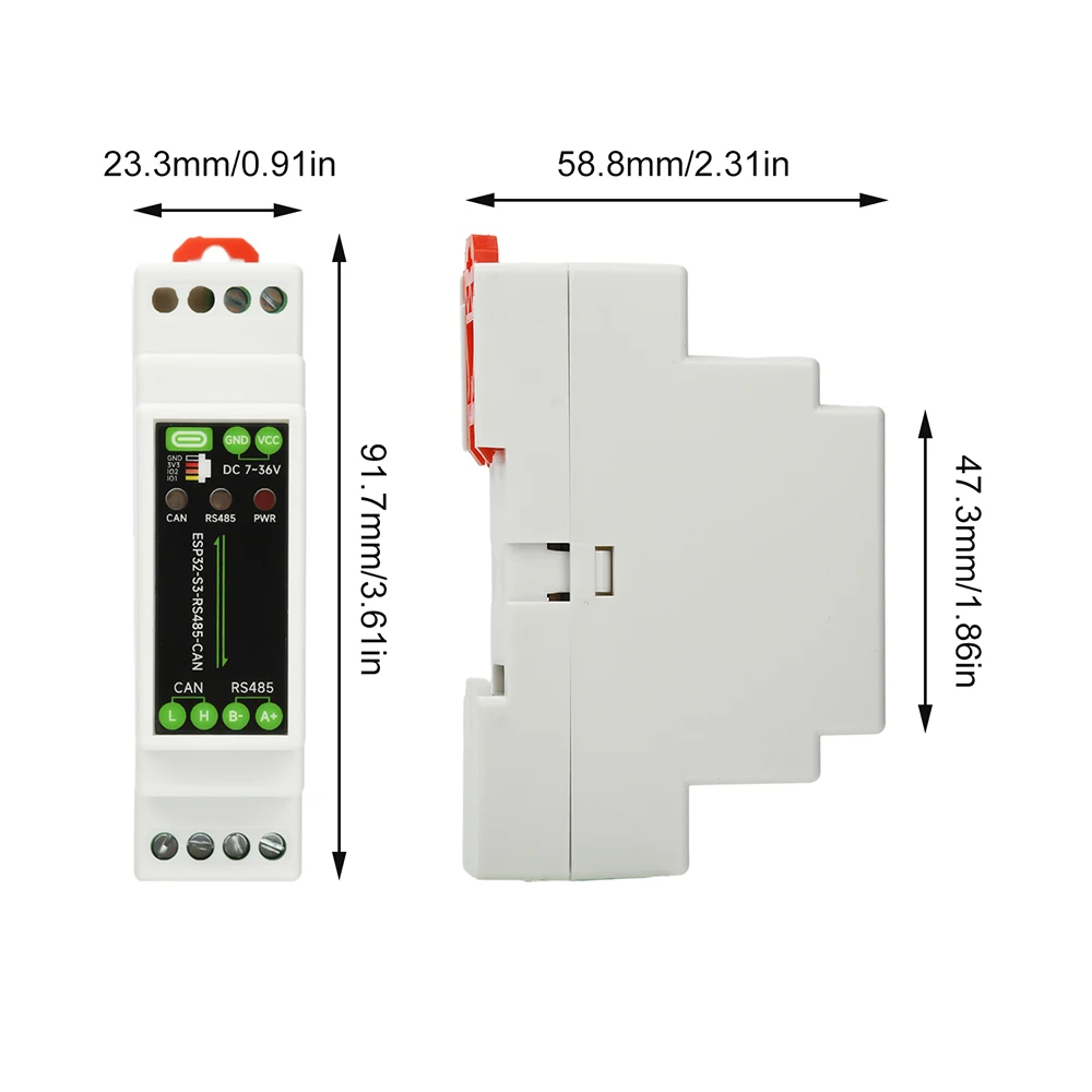 Industrial Grade ESP32-S3-RS485-CAN Development Board RS485/CAN Interface WIFI and Bluetooth Isolated Industrial Control Board