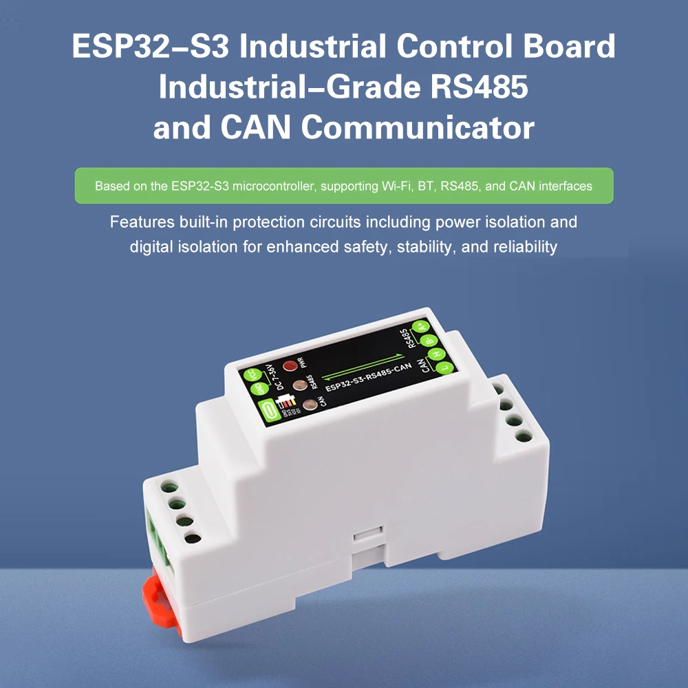 Industrial Grade ESP32-S3-RS485-CAN Development Board RS485/CAN Interface WIFI and Bluetooth Isolated Industrial Control Board