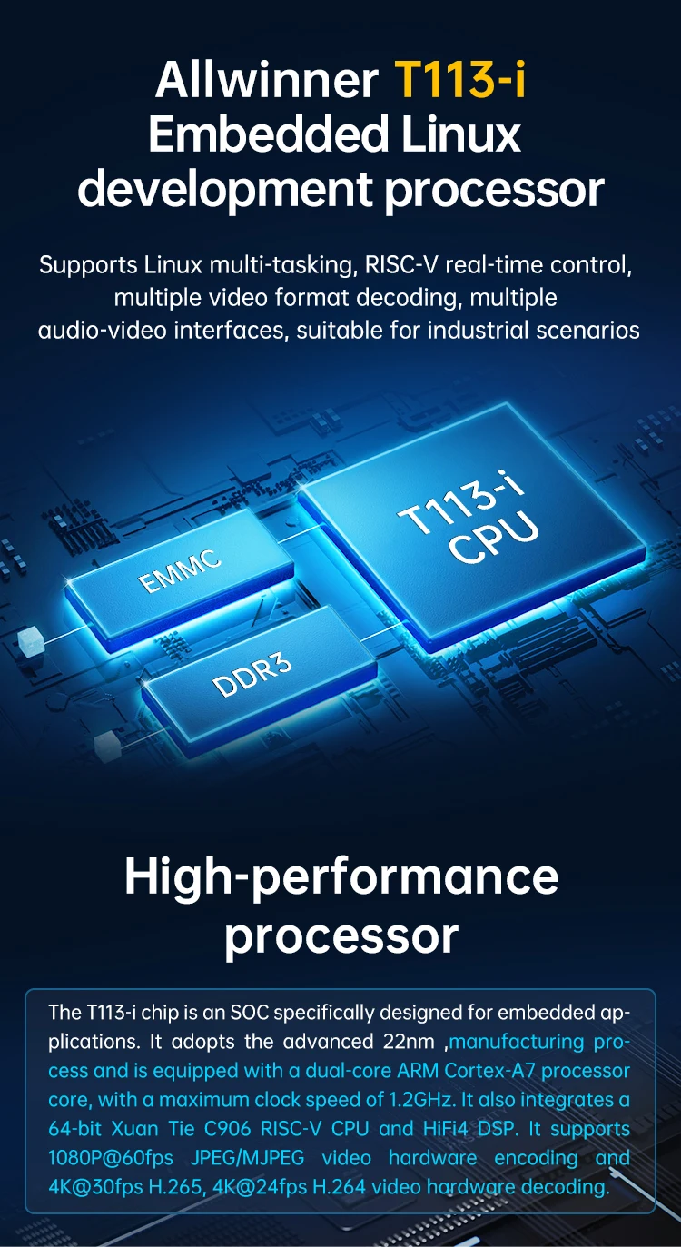 ALIENTEK Allwinner T113-i Development Board Linux Embedded ARM Superior to STM32/6ULL 5.4 Kernel Heterogeneous Core Development