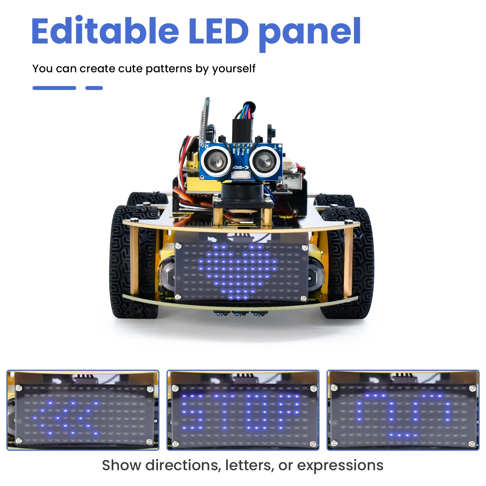 Keyestudio 4WD Multi BT Robot Car Kit V2.0 W/LED Display For Arduino Robot Kit DIY Electronic Kit/Programming Car Kit