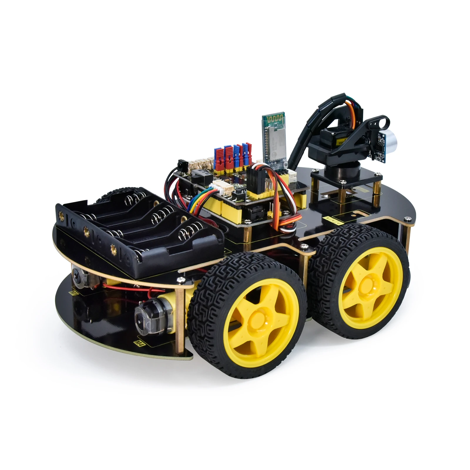 Keyestudio 4WD Multi BT Robot Car Kit V2.0 W/LED Display For Arduino Robot Kit DIY Electronic Kit/Programming Car Kit