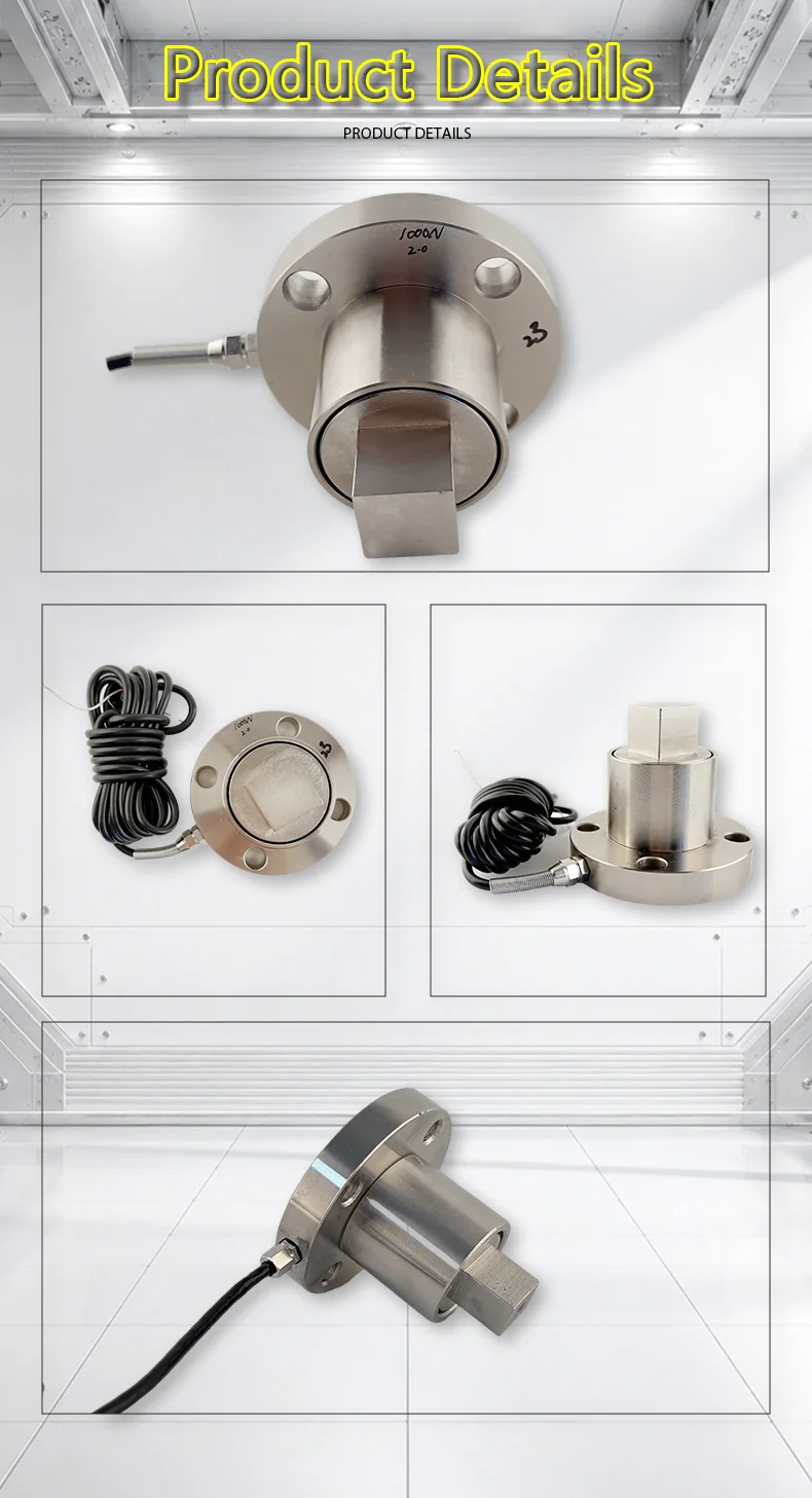 High Precision Static Torque Sensor 0-2000Nm Flange Type Square Drive Torque Transducer for Bolt Tightening Detection