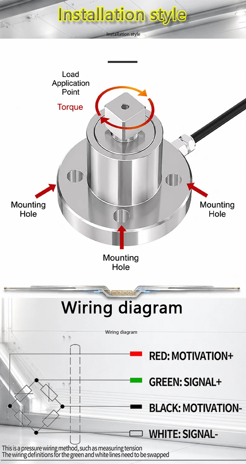 High Precision Static Torque Sensor 0-2000Nm Flange Type Square Drive Torque Transducer for Bolt Tightening Detection