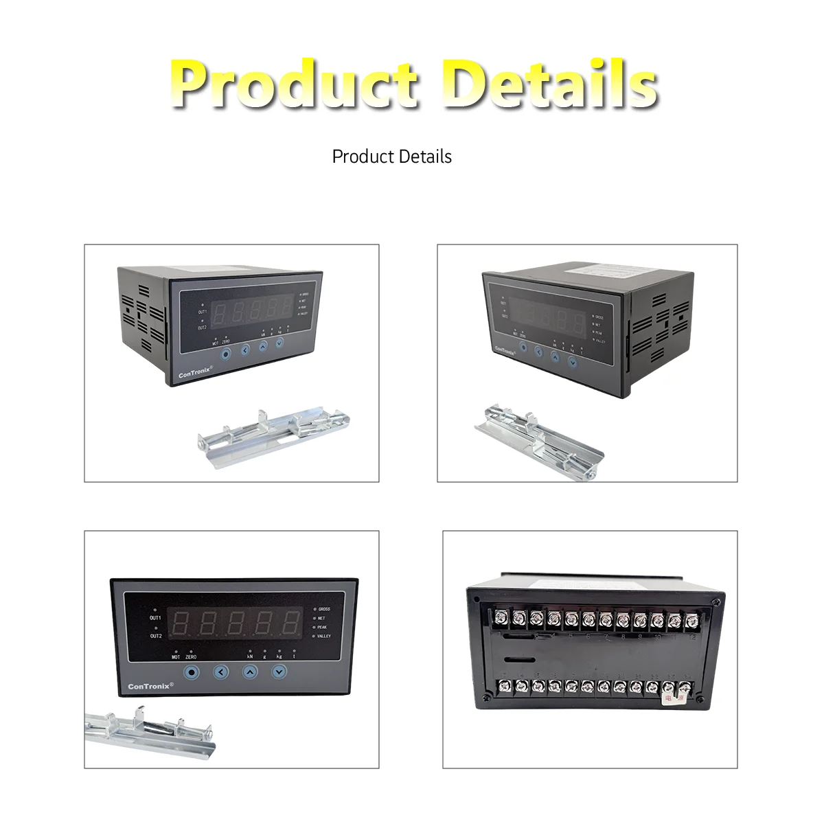 Weight Indicator Meter for Factory Automation, Fast 10/s Measurement, Wide Display Range -19999 to 45000 160x80 / 96x48mm
