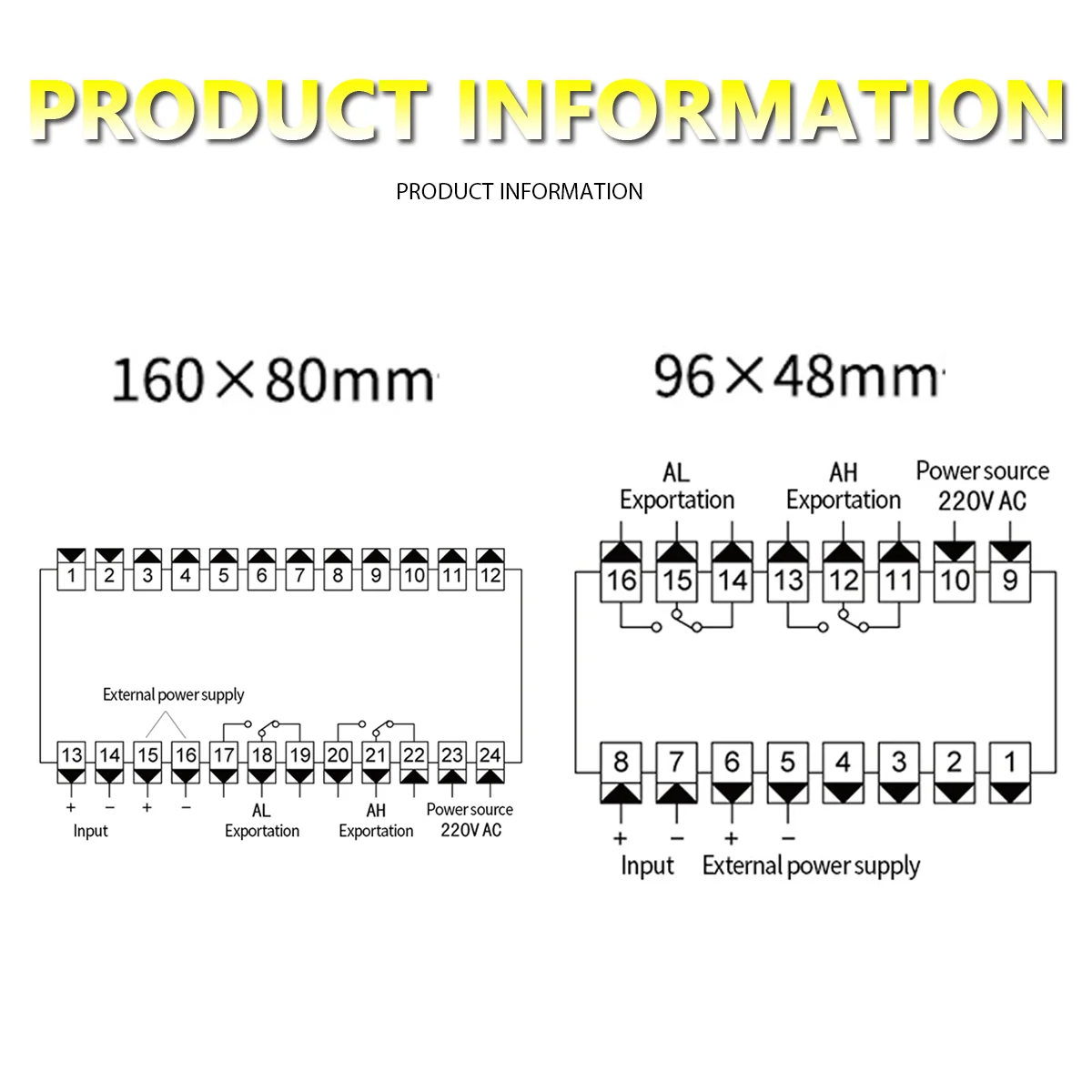 Weight Indicator Meter for Factory Automation, Fast 10/s Measurement, Wide Display Range -19999 to 45000 160x80 / 96x48mm