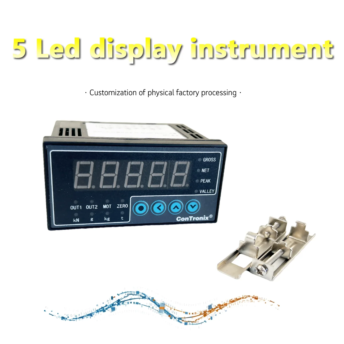 Weight Indicator Meter for Factory Automation, Fast 10/s Measurement, Wide Display Range -19999 to 45000 160x80 / 96x48mm