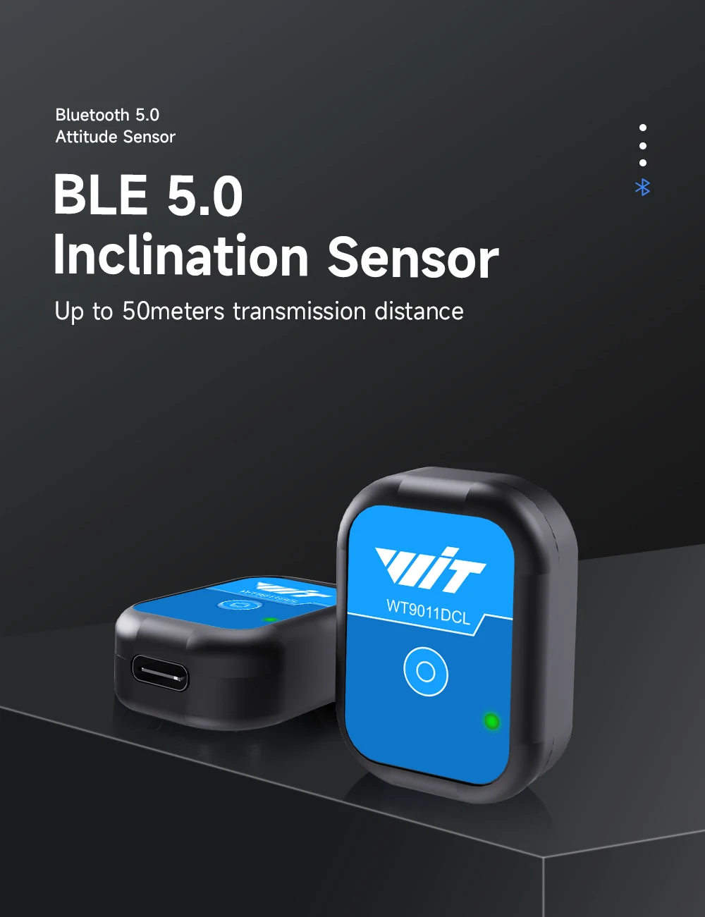 Bluetooth 5.0 Accelerometer sensor 50m range WT9011DCL Gyroscope Angle Sensor Electronic Compass Magnetometer Inclinometer