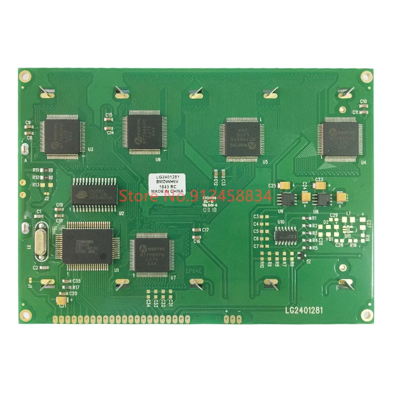 240128 Lcd Display Module with Touch Panel Screen Plastic T6963C or RA6963 or UCI6963 144x104mm LCM240128A B