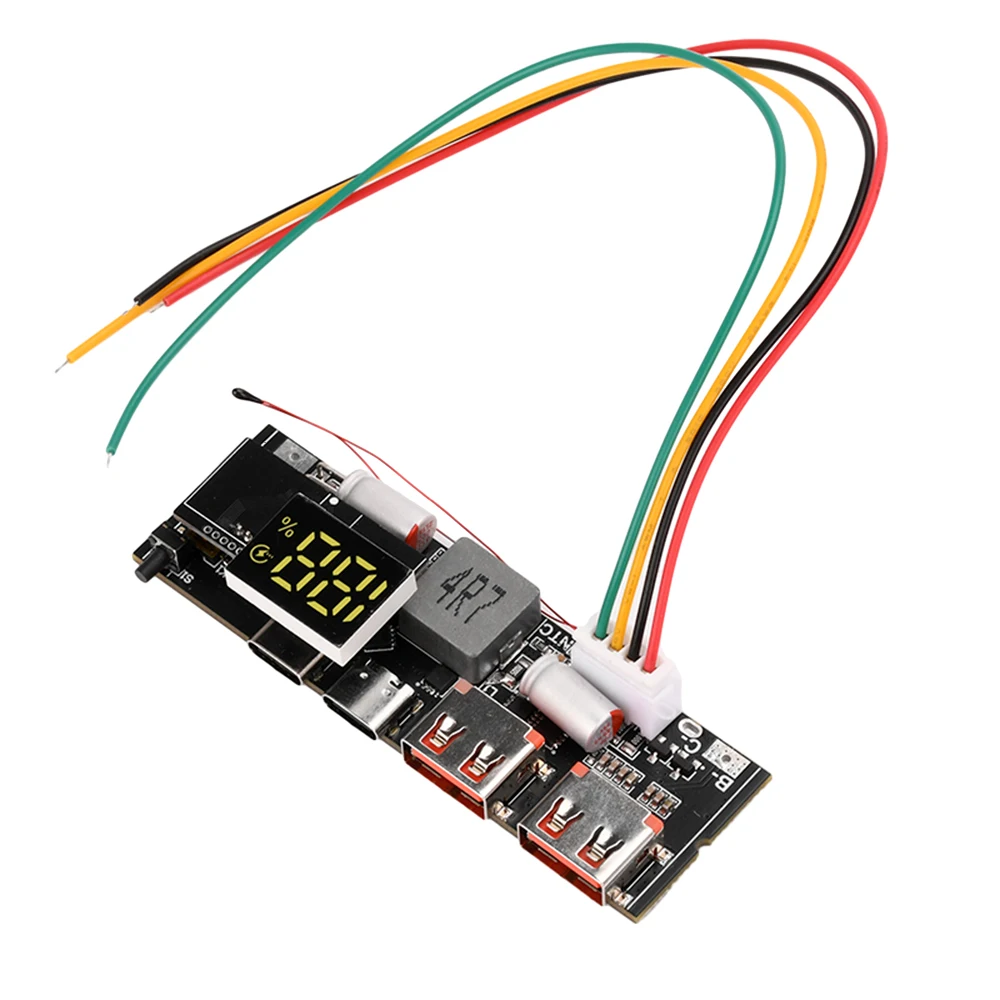 65W 100W DIY Power Bank Motherboard Dual Type-C Bidirectional Fast Charging PD3.1 PPS SCP VOOC MPPT Solar Charger Board 3S 4S 5S
