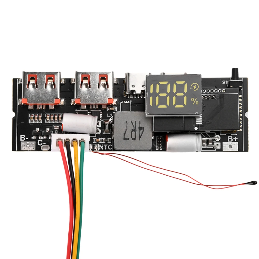 65W 100W DIY Power Bank Motherboard Dual Type-C Bidirectional Fast Charging PD3.1 PPS SCP VOOC MPPT Solar Charger Board 3S 4S 5S