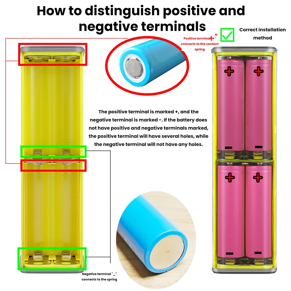 PD65W Power Bank Case Super Fast Charging Transparent Power Bank Shell 8x18650 Battery Box Welding Free for Outdoor Light Type-C