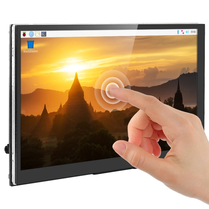 Raspberry Pi 5 7 inch IPS Touchscreen Monitor 1024X600 HDMI-compatible LCD Module Mini PC Portable Monitor for RPI 5 4B 3B+ ZERO