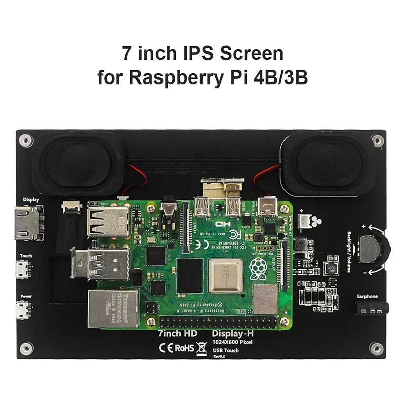 Raspberry Pi 5 7 inch IPS Touchscreen Monitor 1024X600 HDMI-compatible LCD Module Mini PC Portable Monitor for RPI 5 4B 3B+ ZERO