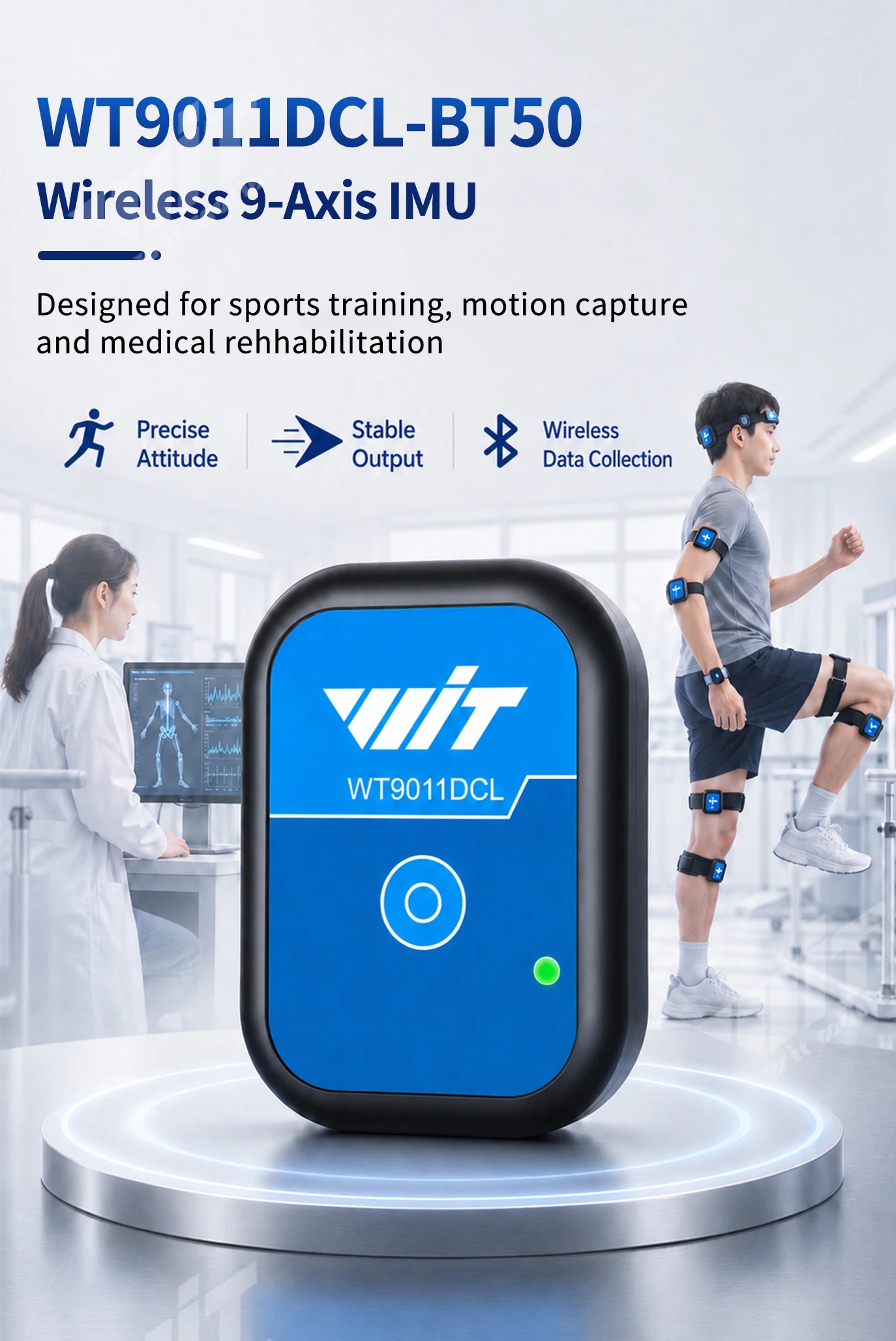 WitMotion WT9011DCL Bluetooth 5.0 Accelerometer Gyroscope Angle Sensor Electronic Compass Magnetometer Inclinometer for Arduino