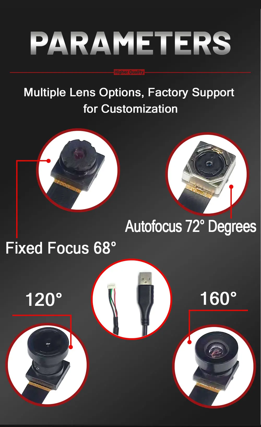 New OV5693 USB Camera Module 78MMUVC Drive-free to 5Pin USB Cable 66 120 160 Degrees Auto Focus HD 5MP for Android WIN XP 7 8 10