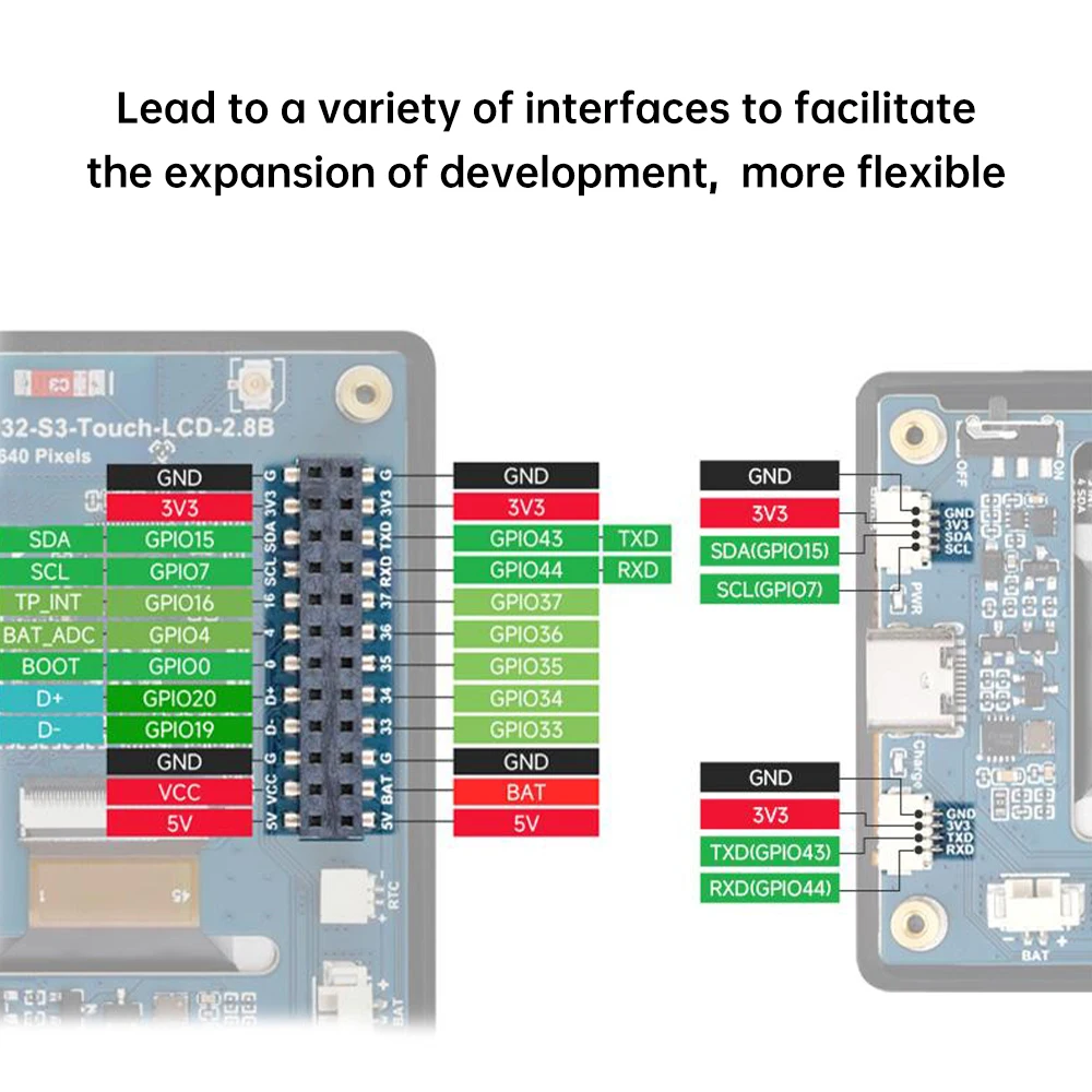 ESP32-S3-Touch-LCD-2.8B with touch 480×640 resolution display IPS capacitive screen WIFI Bluetooth development board Type C