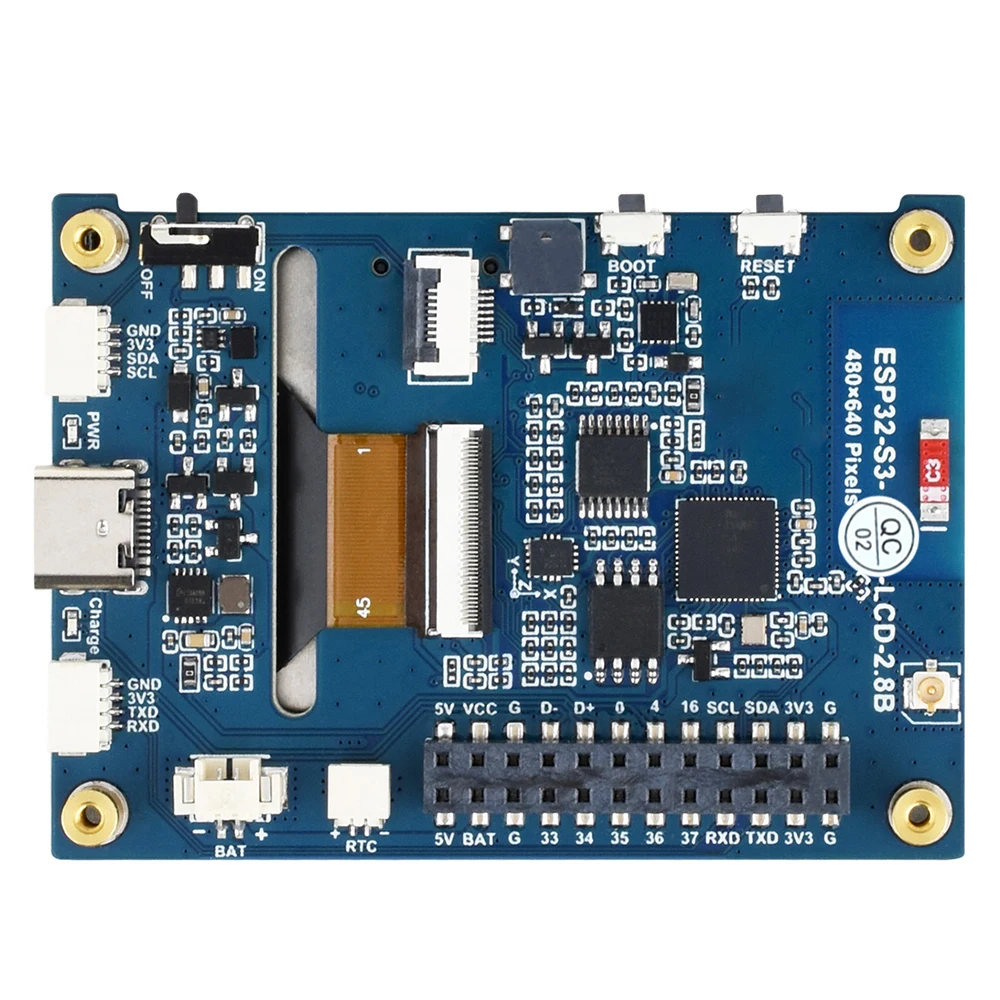 ESP32-S3-Touch-LCD-2.8B with touch 480×640 resolution display IPS capacitive screen WIFI Bluetooth development board Type C