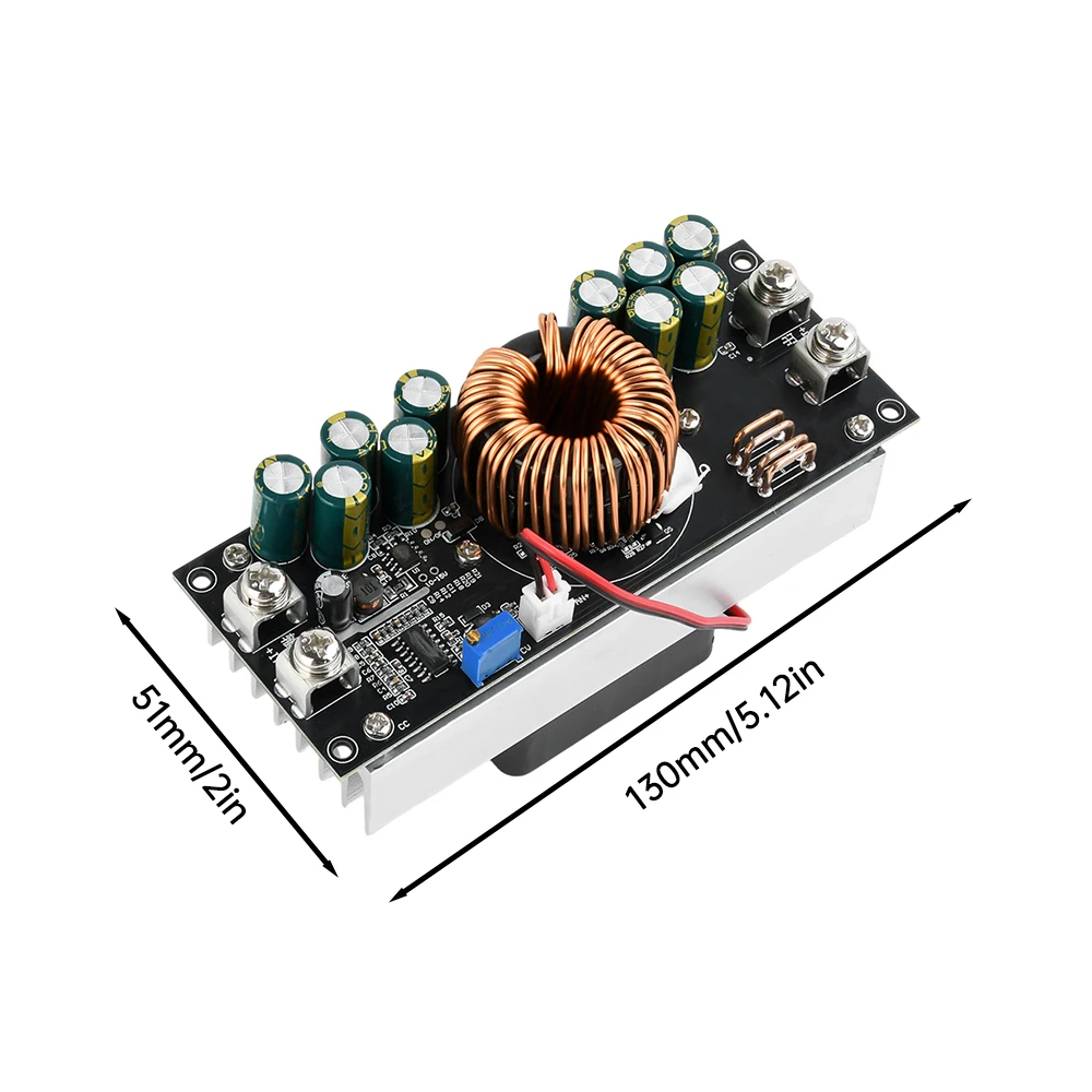 1200W/1500W Adjustable DC-DC Step-Down Power Supply Module, DC 15V–90V to DC 2.5V–72V Step-Down Power Supply Module