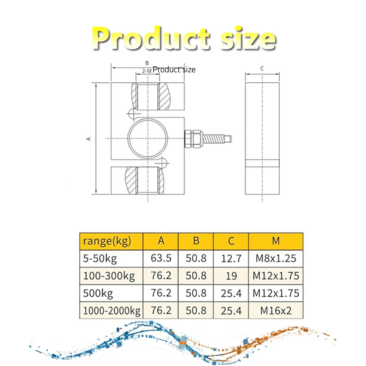 High Precision S-Type Load Cell 100kg-2t Tension Compression Sensor with Digital Weight Indicator Controller Relay Output