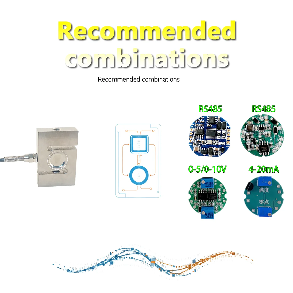 High Precision S-Type Load Cell 100kg-2t Tension Compression Sensor with Digital Weight Indicator Controller Relay Output