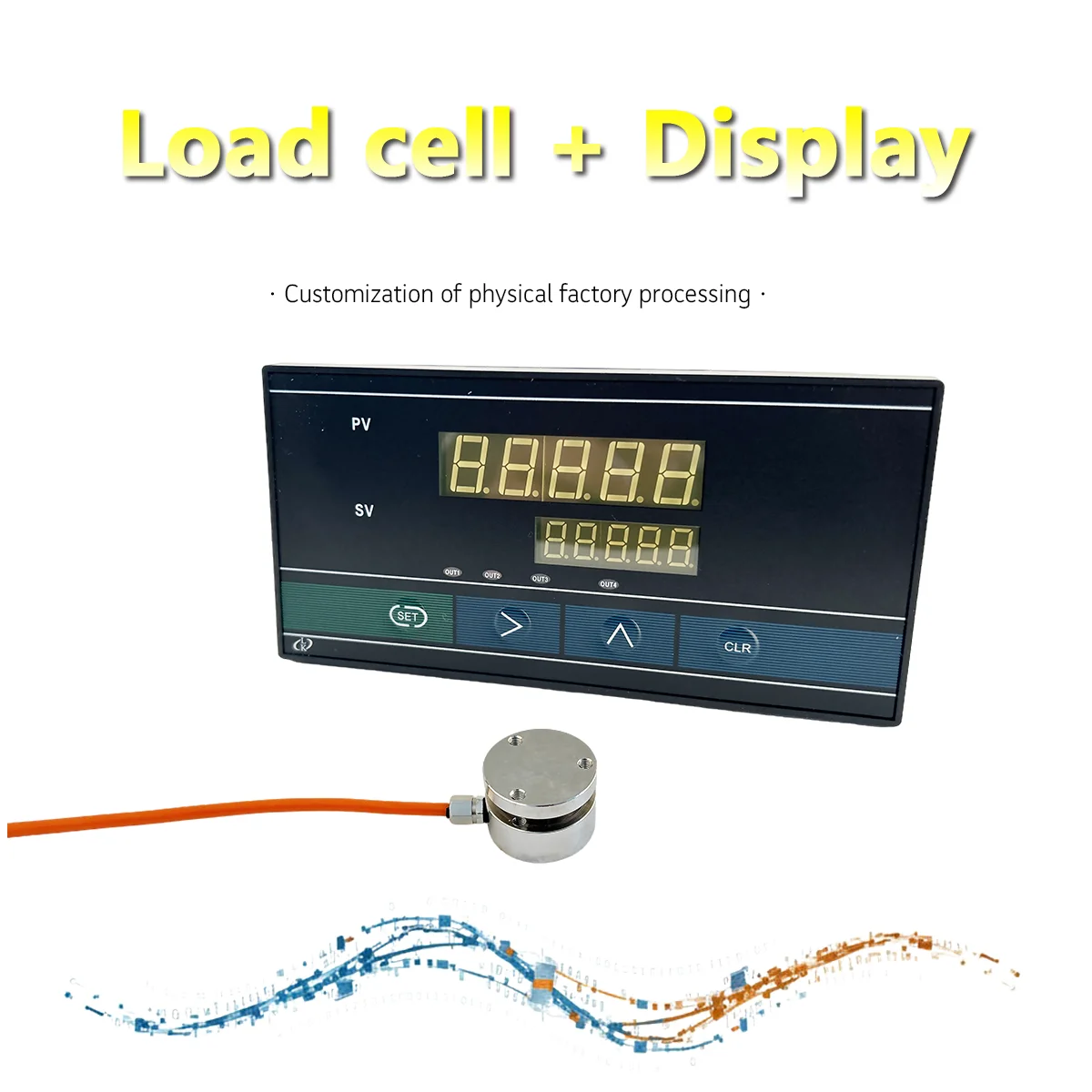 High Precision Micro Load Cell and Digital Display Controller Set Alloy Steel Compression Pressure Sensor 0-2000kg