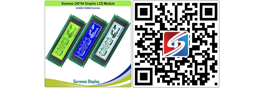 24064 240*64 Graphic Matrix LCD Module Display Screen UCi6963 RA6963 SAP1024B T6963C Controller Yellow Green Blue LED Backlight