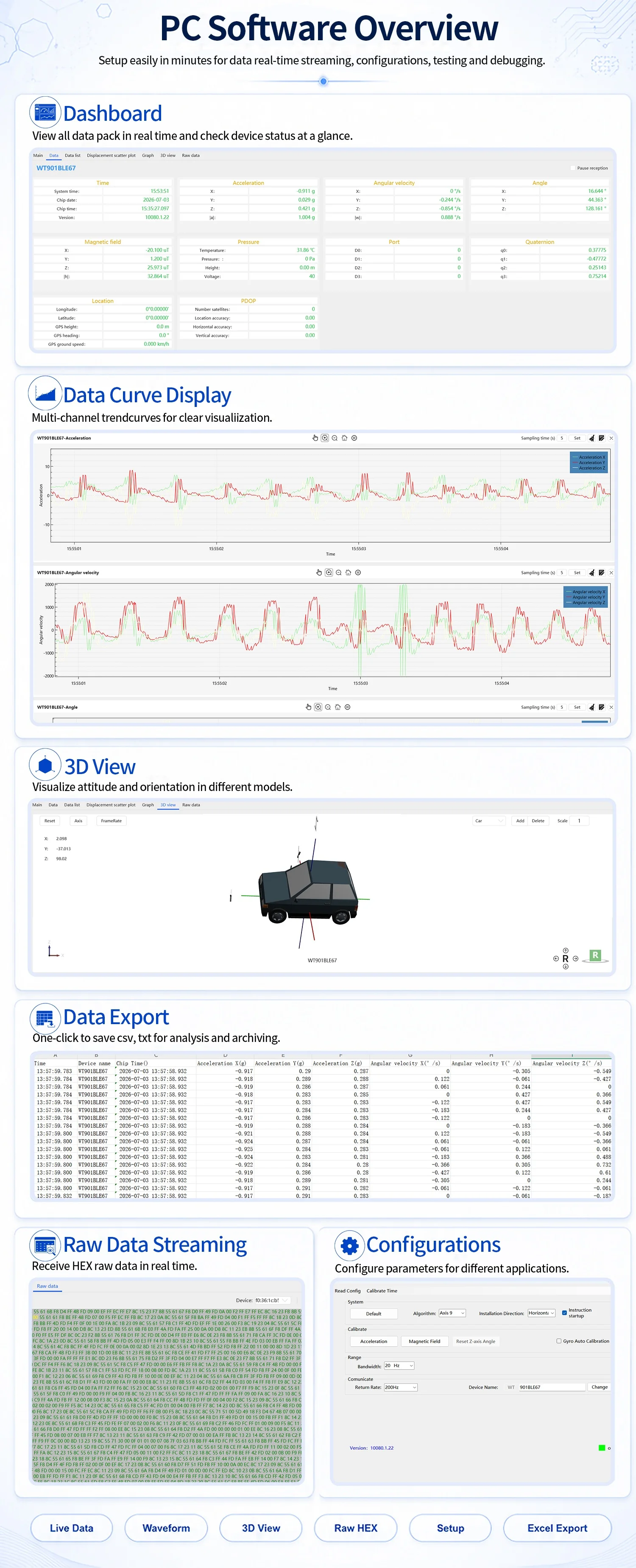 WT9011DCL WT901BLECL Bluetooth-compatible BLE5.0 9 6 Axis Sensor Tilt Angle Inclinometer Acceleration Gyro MPU6050