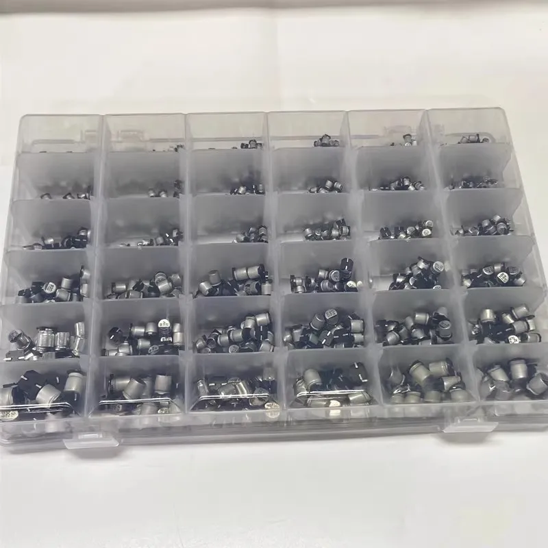 1500pcs 1UF-1000UF 6.3V-50V SMD Aluminum Electrolytic Capacitors Kit SMD Sample Box