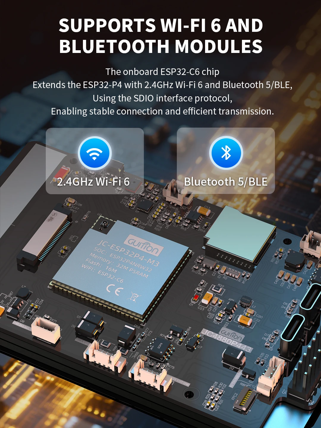 ESP32P4/C6 All-in-One Dev Board: 4.3-inch 480×800 IPS Touchscreen, Camera & Enclosure
