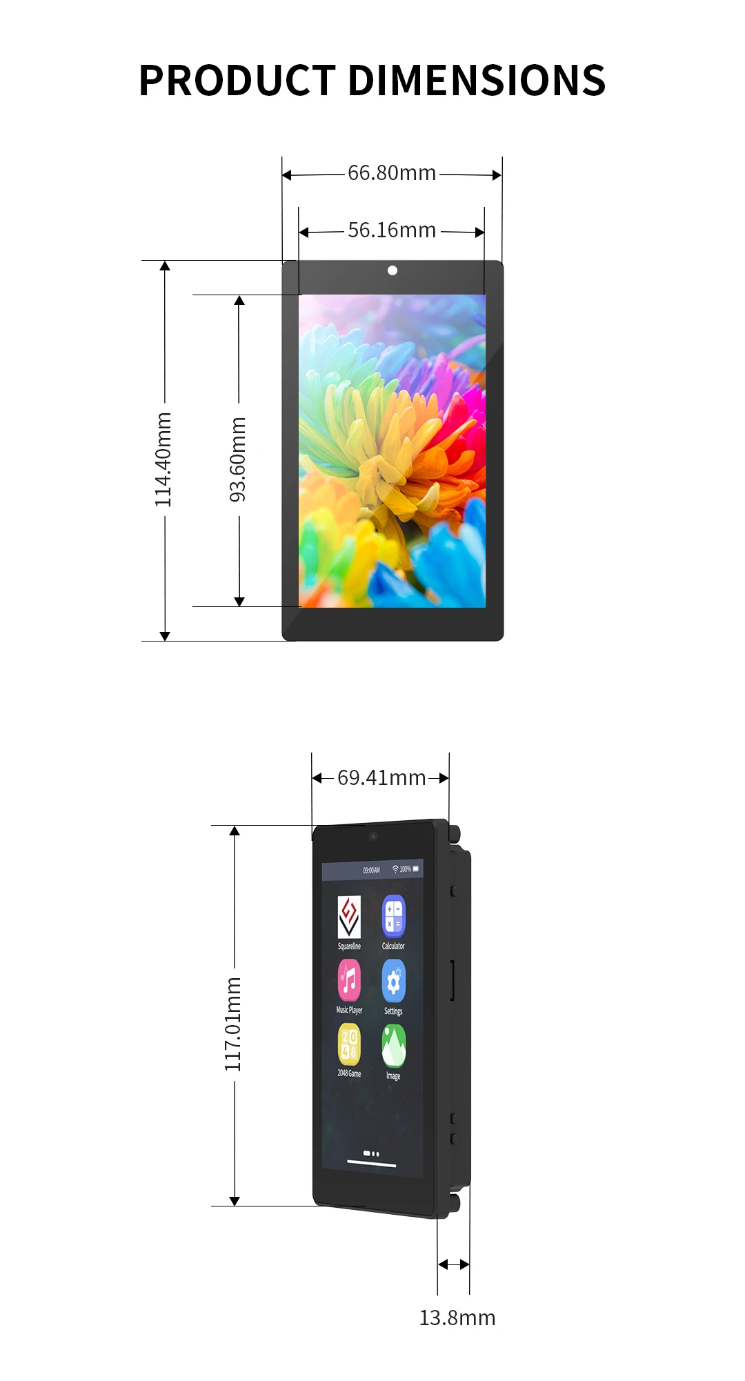 ESP32P4/C6 All-in-One Dev Board: 4.3-inch 480×800 IPS Touchscreen, Camera & Enclosure