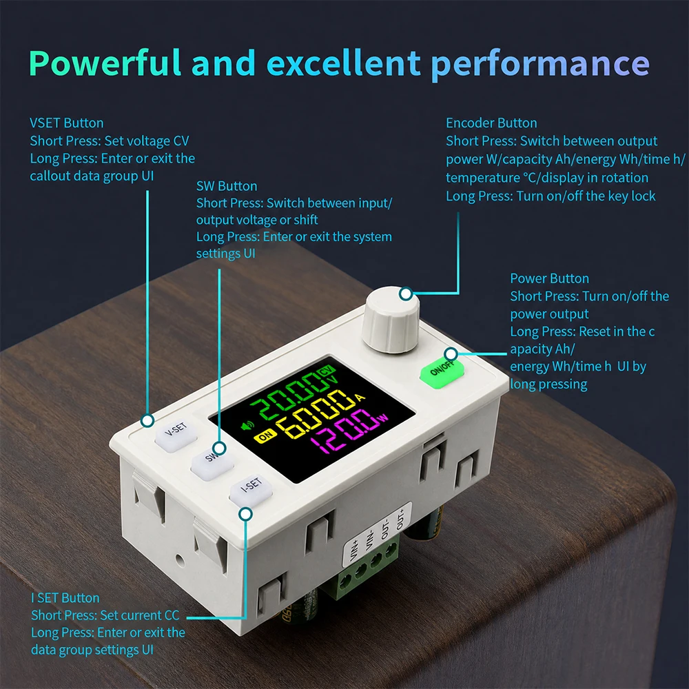 180W 220W DC Buck Converter Adjustable Regulated Laboratory Power Supply Constant Voltage Current 9A MPPT Charge Module SK180S
