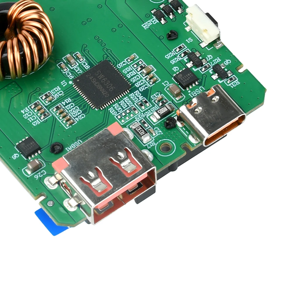 100W Fast Charging Module PD Quick Charge Power Bank Mainboard with TFT Color Display for DIY Portable Charger