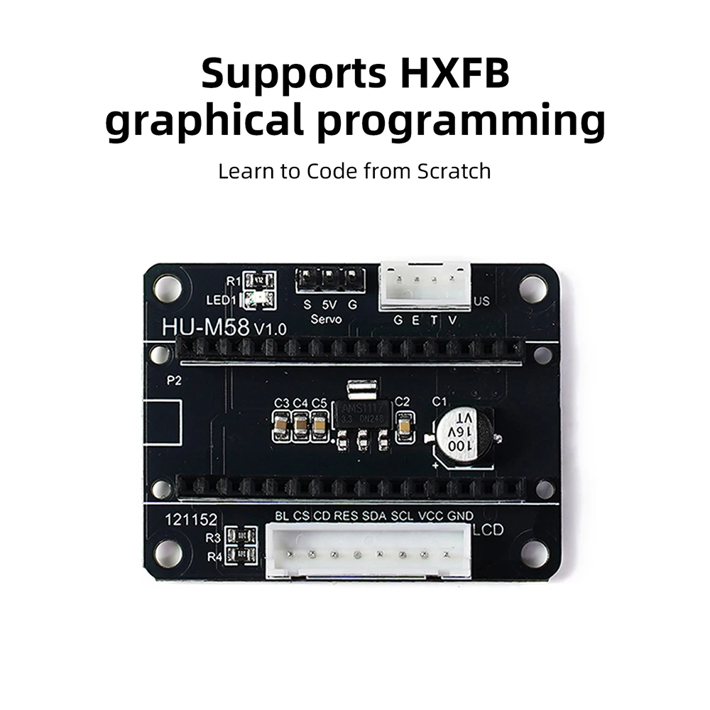 Ultrasonic Radar Scanner Sensor Module DC 5V DIY Kit HXFB Graphical Program Support Arduino Distance Detection for Student Learn