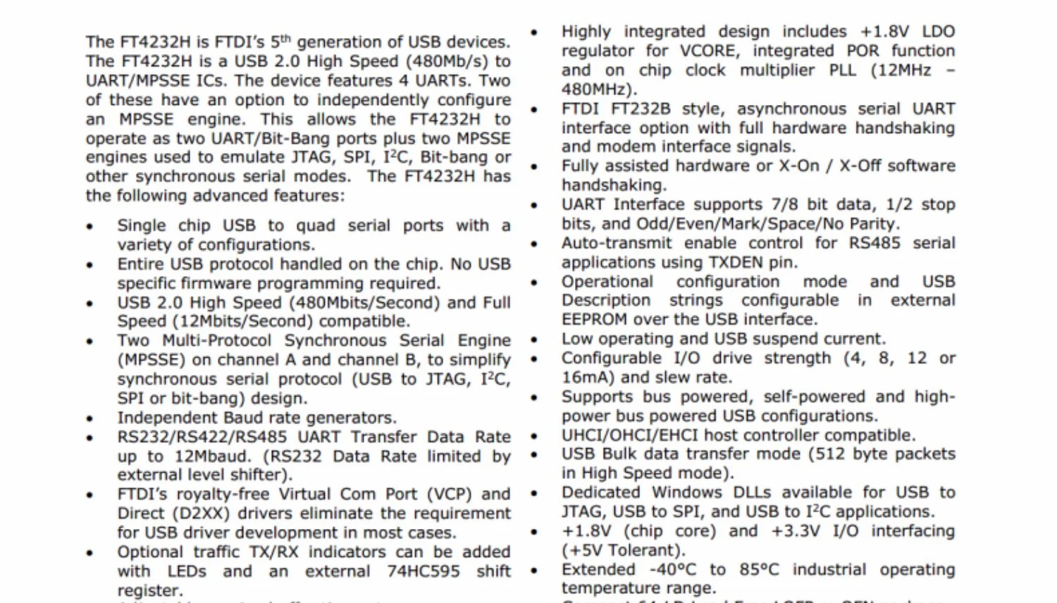 FT4232 Four-channel TYPE-C to Serial Port UART/SPI/I2C/JTAG/RS232 /RS485/RS422 Module 4 Channel FT4232HL