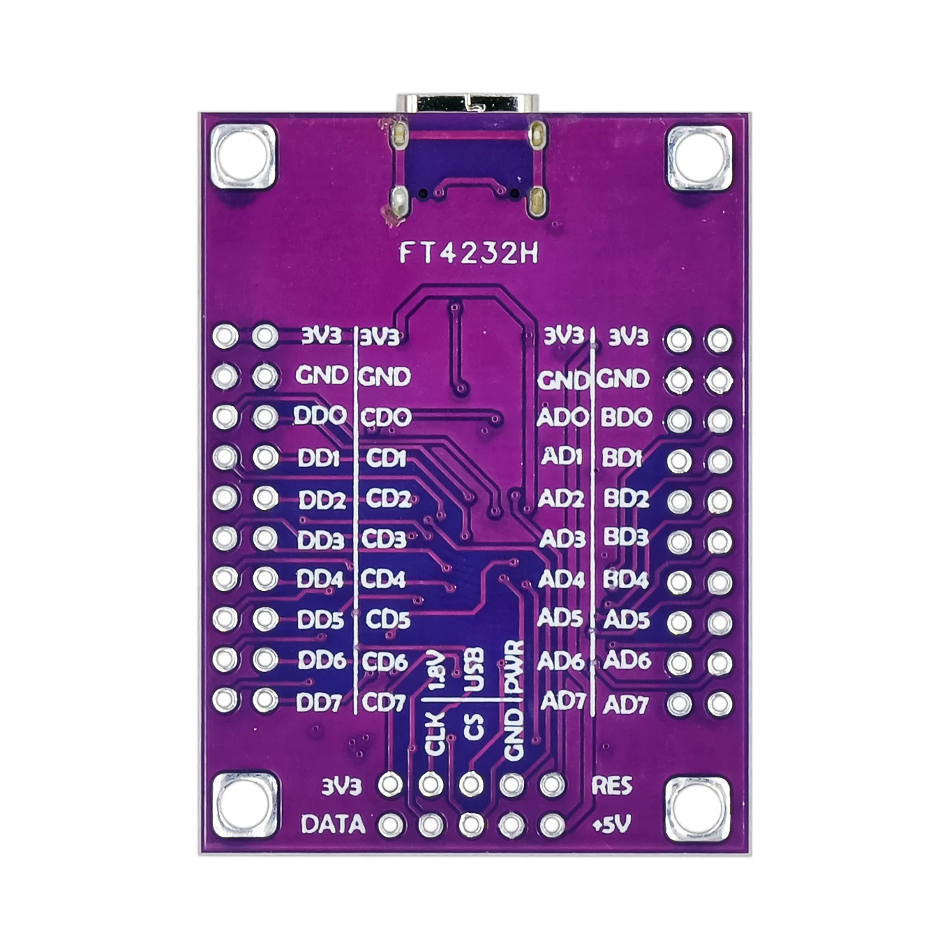 FT4232 Four-channel TYPE-C to Serial Port UART/SPI/I2C/JTAG/RS232 /RS485/RS422 Module 4 Channel FT4232HL