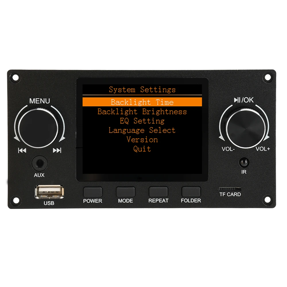 2.8-inch TFT Amplifier Bluetooth DC 4.5-5.0V 5W MP3 Decoder Board Car Audio USB TF FM Radio Module MP3 Player Color Screen