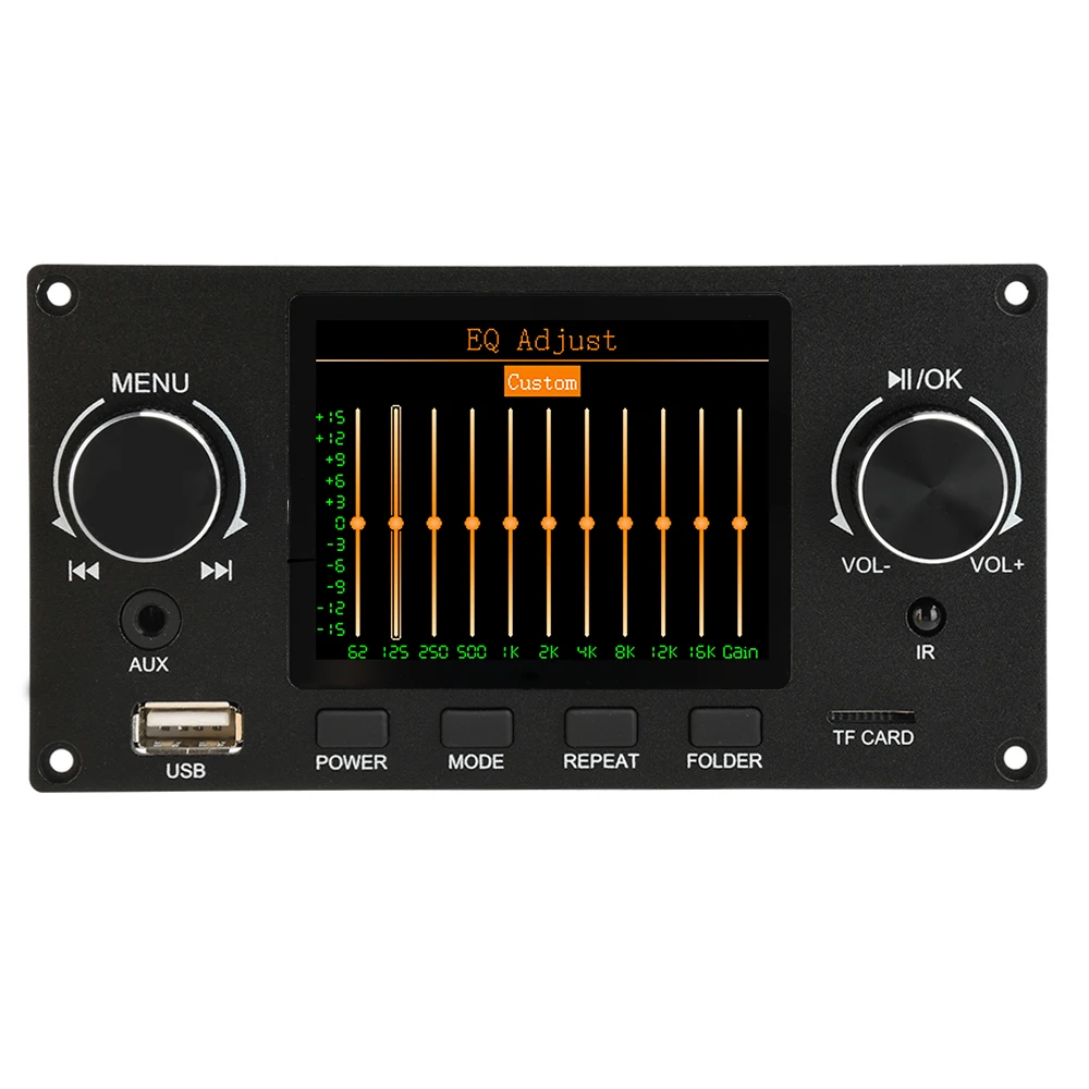2.8-inch TFT Amplifier Bluetooth DC 4.5-5.0V 5W MP3 Decoder Board Car Audio USB TF FM Radio Module MP3 Player Color Screen