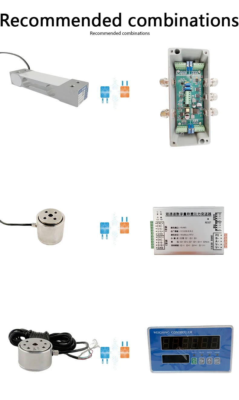 YB21 Strain Gauge Signal Indicator with Dual OC Alarm Output, Contact Input, Industrial Measurement IEC61000 EMC, -30~60°C,