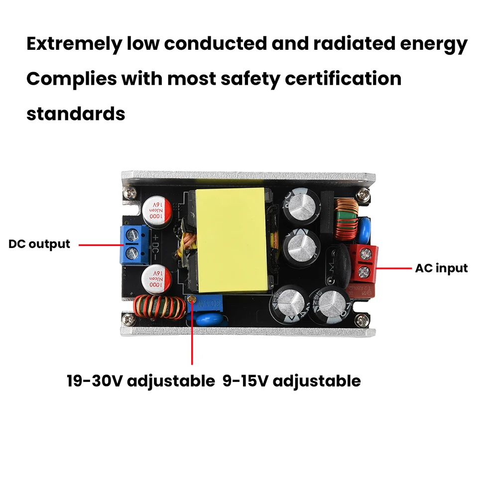 180W/120W High-Power Switching Power Supply Module Board AC190-265V to DC 9V-30V/AC100-265V To DC 9V-30V Adjustable Power Module