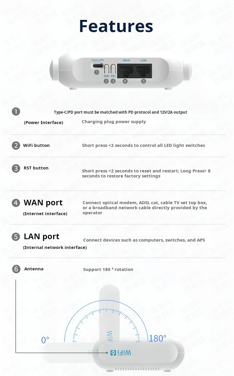 Hi-link WiFi 6 Wireless Router HLK-WR10 Mini Small Portable Home Dual Band Gigabit AX3000 High Speed Universal Data