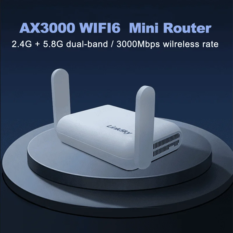 Hi-link WiFi 6 Wireless Router HLK-WR10 Mini Small Portable Home Dual Band Gigabit AX3000 High Speed Universal Data