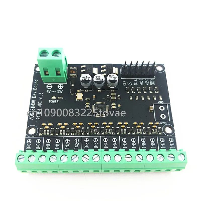 ADS131M08 Module 24-Bit High-Precision ADC Module, 8-Channel Differential Input