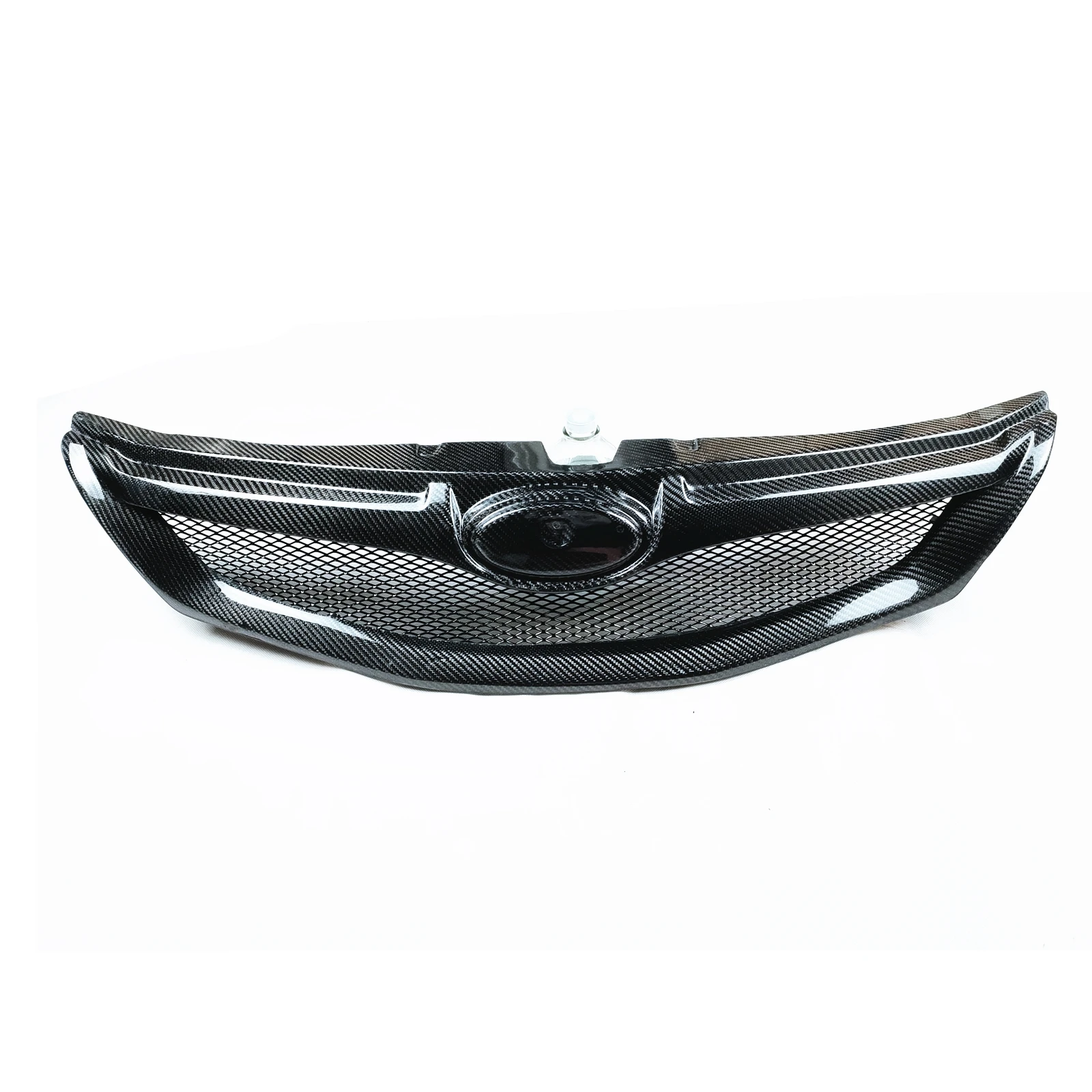 Racing Grills For Subaru Impreza WRX STi 2008 2009 2010 2011 Front Grille Real Carbon Fiber Car Upper Bumper Hood Mesh Grid Kit