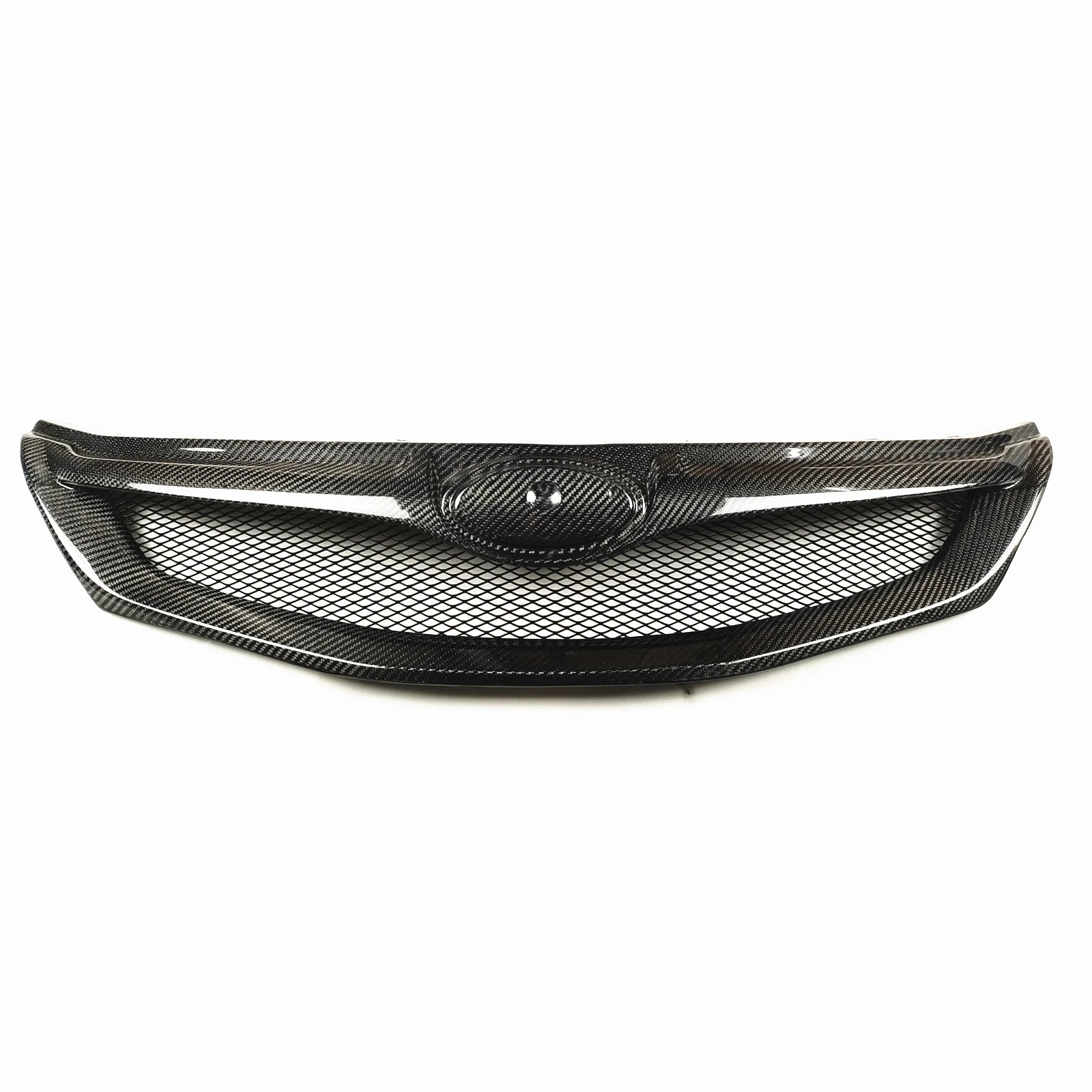 Racing Grills For Subaru Impreza WRX STi 2008 2009 2010 2011 Front Grille Real Carbon Fiber Car Upper Bumper Hood Mesh Grid Kit